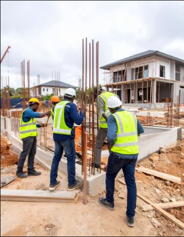 Workers with Helmets